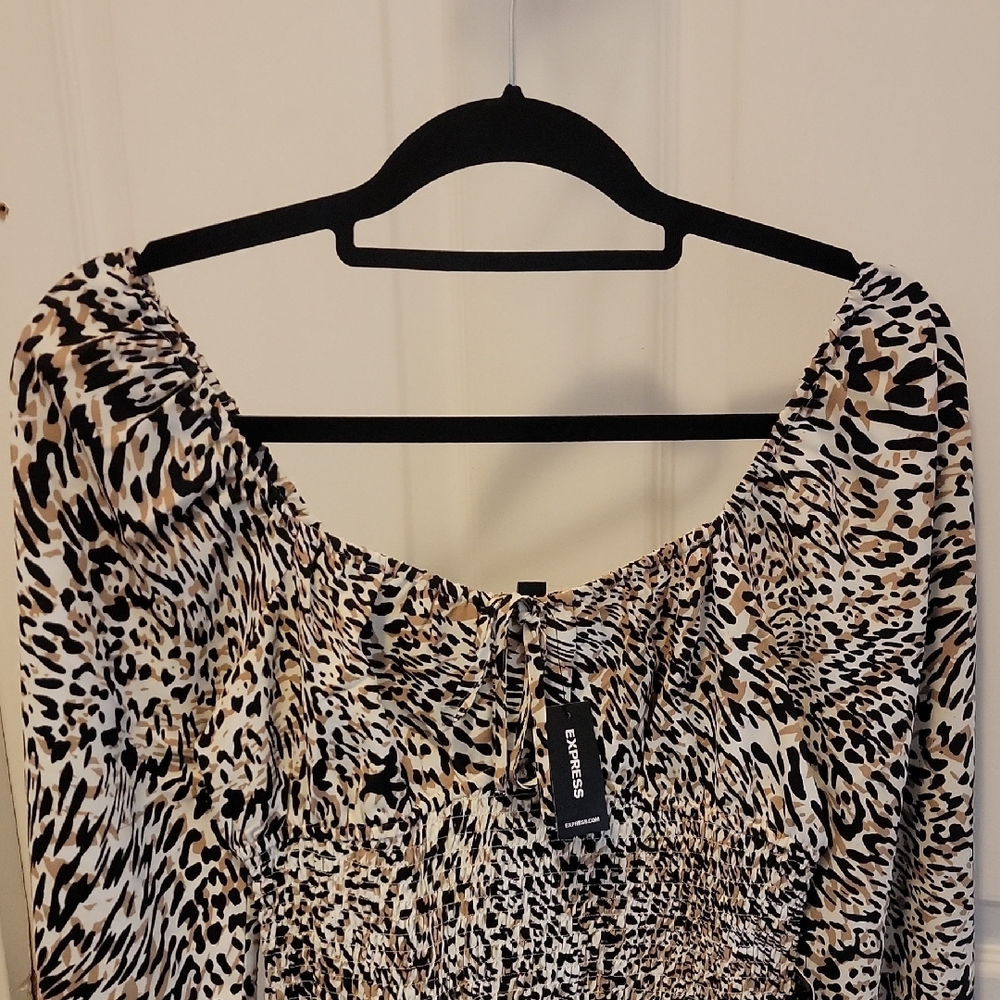 Express Animal Print Mini Dress - Picture 2 of 8